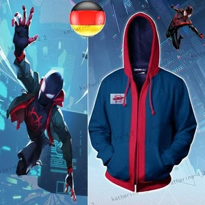 Verse Miles Morales Cosplay Hoodie Spiderman Into the Spider Kids JacketKarneval - Bild 1 von 5
