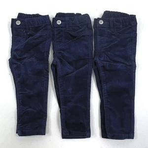 NWOT Girls' OshKosh Blue Synthetic Velvet Skinny Pants Lot of 3 - Size 12M - Picture 1 of 8