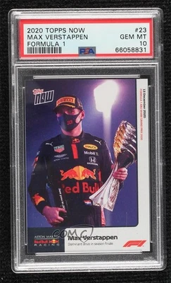 2020 Topps Now F1 /4047 Max Verstappen #023 PSA 10 GEM MT Rookie RC - Image 1 of 2