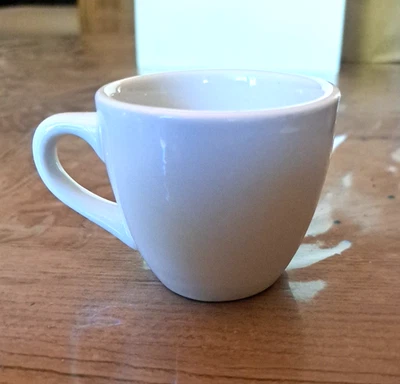 Taza Demitasse para café espresso 3 oz. Elegante Cerámica Blanca Gruesa *Nuevo Foto 1 de 4