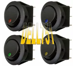 Interruttore a dondolo (circolare) integrato in LED AMBRA/GIALLO 10amp rated ALT/SH17 - Foto 1 di 2
