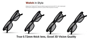 NEW 4 Pairs THEATER 3D glasses for VIZIO M3D470KDE E3D470VX E3D320VX E3D420VX - Picture 1 of 3