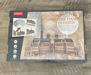 CubicFun 3D Puzzle of Notre Dame de Paris. Moveable Walls to View Interiors.  - Picture 1 of 2