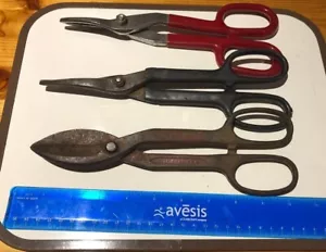 Lot of 3 Vintage CRAFTSMAN 4546-10,Drop Forged,Master 10" TIN SNIPS/SHEARS #2980 - Bild 1 von 4