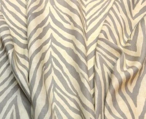 Tela para cortinas Braemore SUDAN GRAFITO cebra estampado de lino a rayas 9 yardas - Imagen 1 de 1