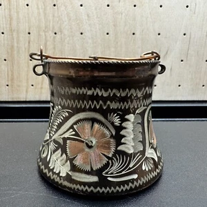 Erzincanlilar Handarbeit Kupfertopf Blumenklee geätzt Made in Istanbul Türkei - Bild 1 von 1