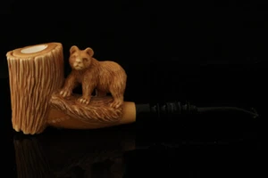 Bear Block Meerschaum Pipe by Kenan with fitted case 14804 - Picture 1 of 11
