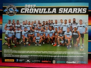 Framed 2017 CRONULLA SHARKS NRL Poster - 62cm x 44.5cm x 3cm - Picture 1 of 2