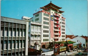 Postal Vintage Años 60 SINGAPUR ""LA CÁMARA DE COMERCIO CHINA"" Street View - Imagen 1 de 2