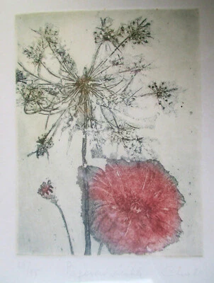 2 kleine Farblithographien, nummeriert + signiert, gerahmt - Bild 1 von 4