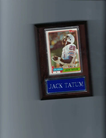 JACK TATUM PLAQUE HOUSTON OILERS FOOTBALL NFL   C Cover