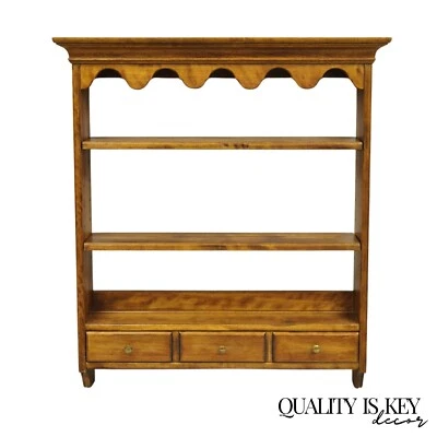 老式Ethan Allen乡村法国壁挂枫木板架子架子 — 第 1/4 张图片