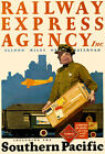 Railway Express Agency - Southern Pacific Railroad - 1930 - Affiche publicitaire
