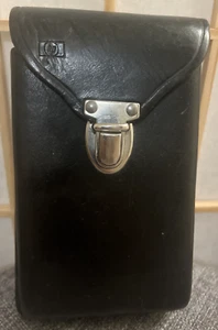 VTG HP Calculator Black Leather Field Case Belt Loop Genuine HewlettPackard 6x4" - Picture 1 of 15