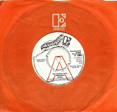 Bread:The guitar man/Just like yesterday:UK Elektra:1972:DJ - Image 1 of 2