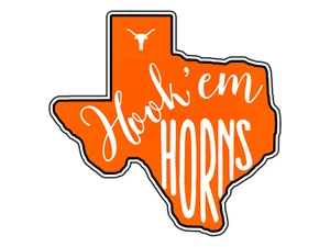 #0433 Texas Longhorns State Logo Adhesivo Universitario Impermeable Vinilo Calcomanía Troquelada - Imagen 1 de 1