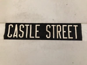 Persiana de autobús de lino vintage Aberdeen años 60 30”- Castle Street - Imagen 1 de 3