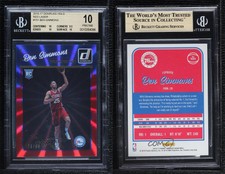 2016-17 Donruss Rookies Red Holo Laser /99 Ben Simmons BGS 10 PRISTINE Rookie RC