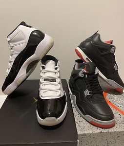 Size 11.5 - Air Jordan 4 Retro Bred Reimagined & Jordan 11 Retro DMP Gratitude - Picture 1 of 20