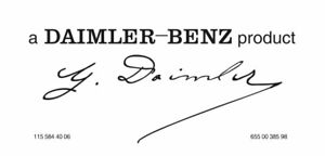 Daimler Benz Signature Windshield Decal Sticker For All Mercedes 115 584 40 06