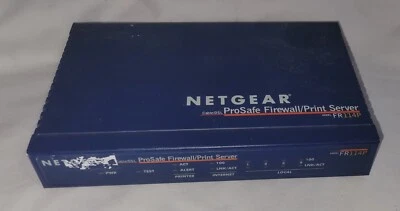 Netgear ProSafe FR114P Firewall Cable/DSL Print Server NO AC Adapter OEM Used - Image 1 of 4