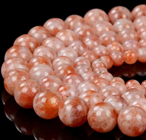 Sunstone Lepidocrocite Grd AAA Round 7MM 8MM 9MM 10MM 11MM 12MM 13MM Beads(D391) - Picture 1 of 3