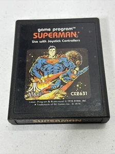 DC Comics SUPERMAN CX2631 (Atari 2600 1979) Video Game Cartridge Only Arcade - Picture 1 of 4