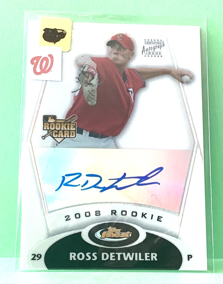 Ross Detwiller 2008 topps finest refractor auto autograph SP /499 rookie card - Image 1 of 1