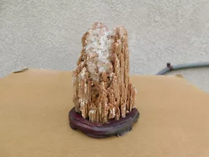 Vintage Crystal Scholar's Stones, Rock Art, Stone Art, Bonsai w/ Stand 7-1/2" - Picture 1 of 18