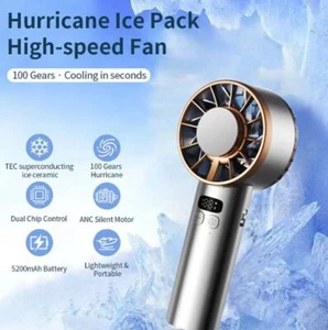 2025 NEW High-Speed Cooling Electric Fan Portable Silent Iced Rechargeable Mini - Picture 1 of 5