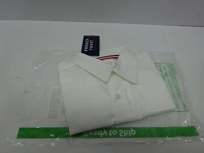 French Toast Boys' Short Sleeve Classic Poplin Button Up Dress Shirt, White, 6 - Image 1 of 2