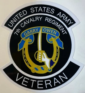 US Army 7th Cavalry Regiment Veteran Sticker Waterproof D143 - Picture 1 of 1
