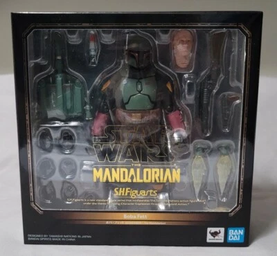 Figura de acción Bandai S.H.Figuarts BOBA FETT Star Wars: The Mandalorian VENDEDOR DE EE. UU. Foto 1 de 4