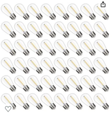 NEW 48 Pack - S14 E26 Replacement LED Edison Bulbs 1W = 10W, 2200K, 70LM, 120V - Image 1 of 4