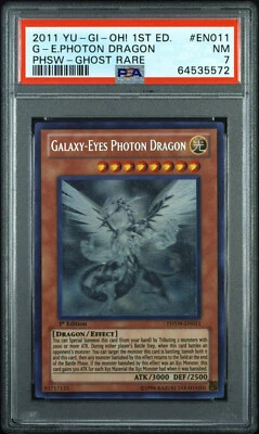 YUGIOH 1ST ED PHSW-EN011 GALAXY EYES PHOTON DRAGON GHOST RARE PSA 7 NM #64535572 - Image 1 of 4