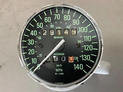 Velocímetro BMW Airhead R75 R90 R100 verde MotoMeter W-1.078 - funciona perfecto Foto 1 de 4