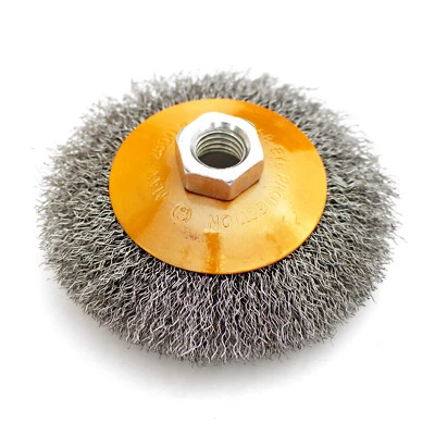 100mm Drahtbürste gewellt M14 Kegelbürste Metallbürste für Winkelschleifer - Bild 1 von 4