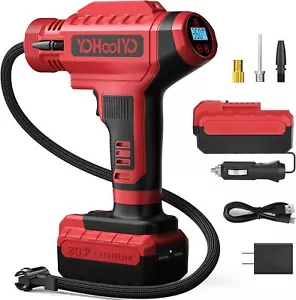 Tire Inflator Portable Air Compressor for Car 20V. Cordless,Rechargeable Battery - Picture 1 of 10