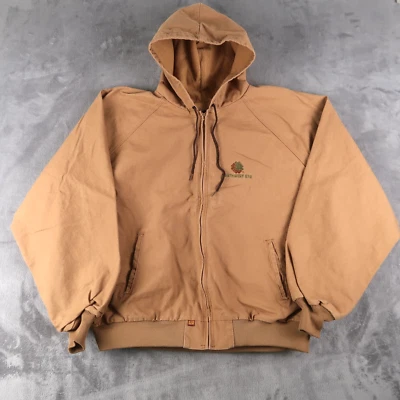 Chaqueta De Colección Años 90 Big Ben Lona Cremallera Para Hombres 2XL XXL Bronceada Trabajo Hecha en EE. UU. Foto 1 de 4