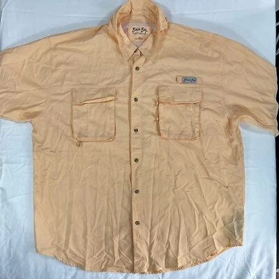 Bimini Bay 男式尺寸 3XL 桃色短袖钓鱼套衫衬衫户外 — 第 1/4 张图片