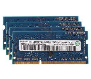 RAMAXEL 4X 4GB 1RX8 PC3L-12800S DDR3 1600 MHz Memory 204Pin RAM Laptop SODIM*^_ - Picture 1 of 7