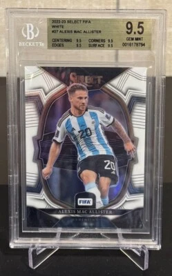 2022-23 Select FIFA Soccer ALEXIS MAC ALLISTER White Prizm /20 BGS 9.5 GEM MINT - Image 1 of 2