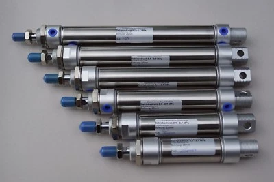 Pneumatikzylinder Doppeltwirkend Kolben 25mm Hub 25-500mm Edelstahl Endschalter - Bild 1 von 4