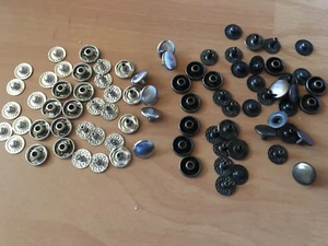 10 Moderne Feder Druckknöpfe 9 mm 2 Farben zu Auswahl (0,54 € / Stück) - Picture 1 of 5