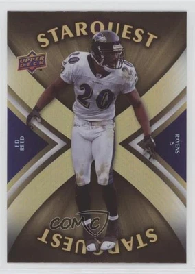 2008 Upper Deck Starquest Rainbow Gold Ed Reed #SQ12 HOF - Image 1 of 2