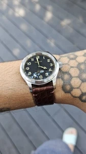 Milifortic Khaki Murphy Watch with Leather Strap - Picture 1 of 4