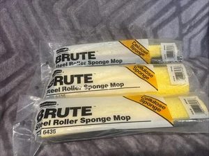 3er Pack Rubbermaid Commercial Brute Stahl Roller Schwamm Wischkopf Nachfüllpackung 6436 - Bild 1 von 2