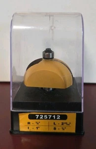 Broca de enrutador de carburo Cove con rodamientos eje de 1/2", radio de 7/8, longitud de 1" - Imagen 1 de 3
