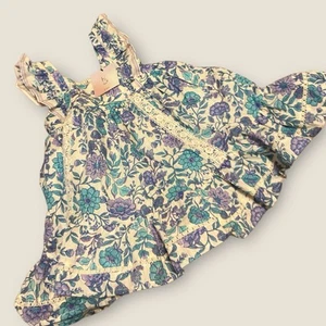 Happily Grey Kids Dress 24 Month NWT Floral Lined Ruffle Crochet Paisley - Picture 1 of 8