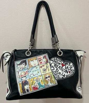 BRIGHTON Fashionista Tom Clancy Super Glam Chic Haute Couture Paris Large Tote - Image 1 of 4